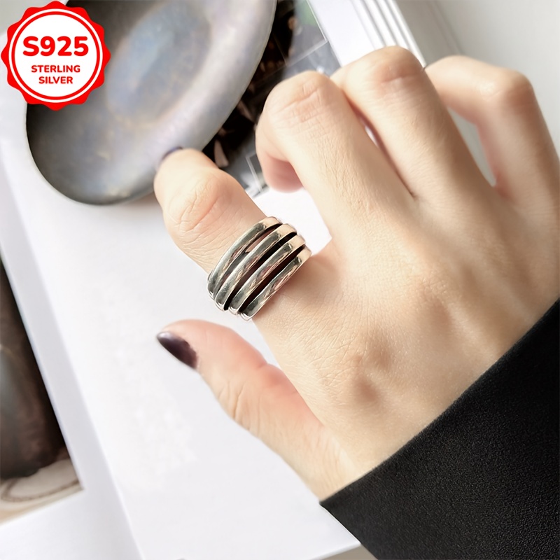 Vintage Open Ring Gift for Women, Anti Oxidation, Low Allergy